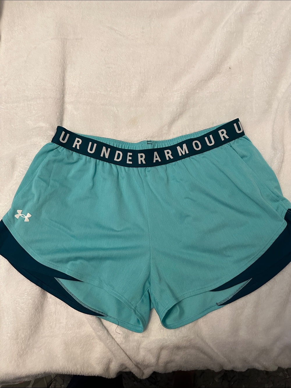 Under Armour Women's Teal and Navy Athletic Shorts